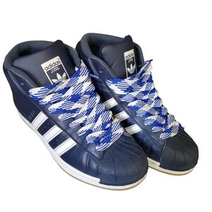 Adidas Pro Model blue & white leather